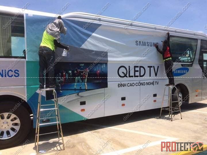 Dán decal xe bus - xe 46 chỗ