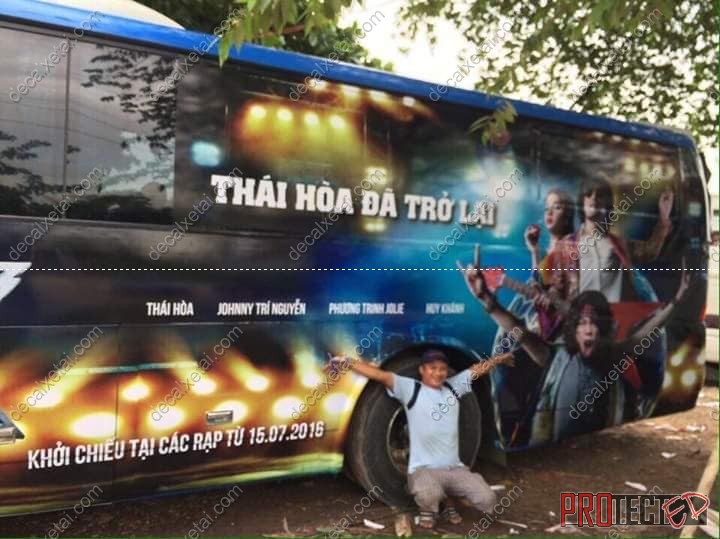 Dán decal xe bus - xe 46 chỗ