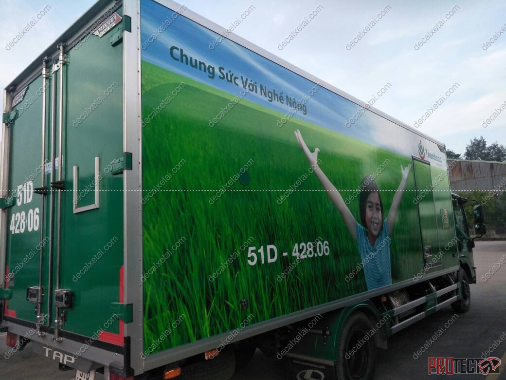 dán decal xe tải giá rẻ