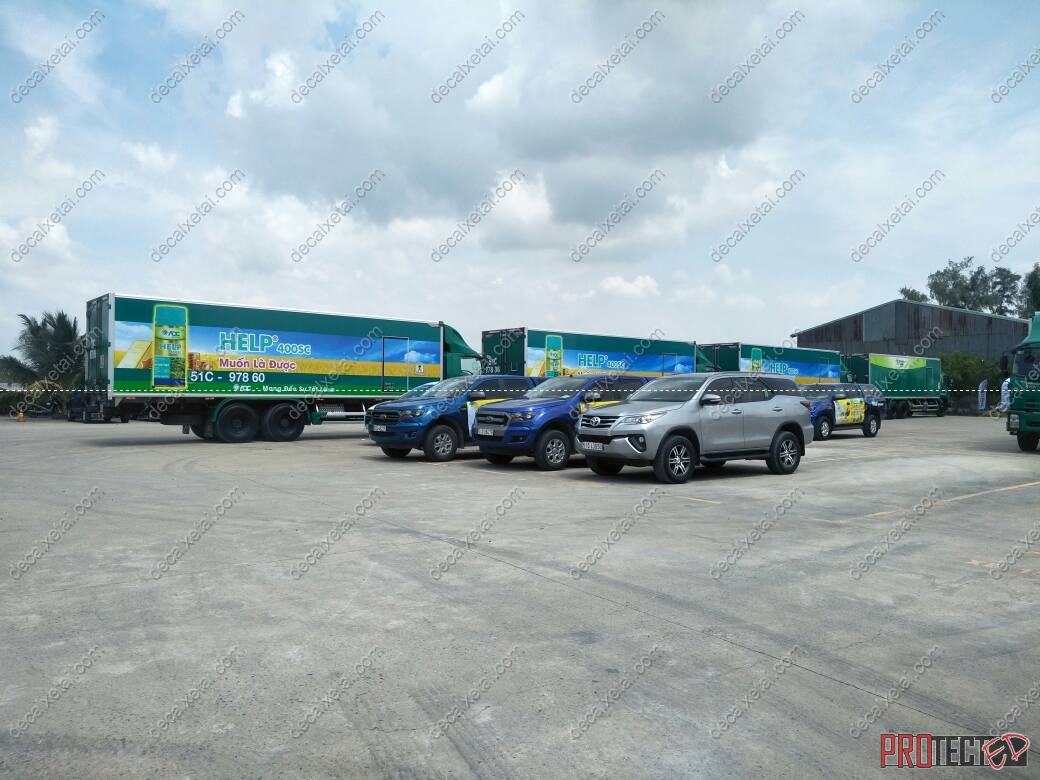 dán decal xe tải ADC