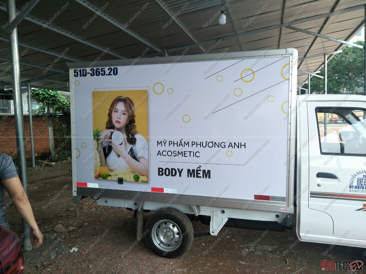 Decal xe tải Phương Anh Acosmetic