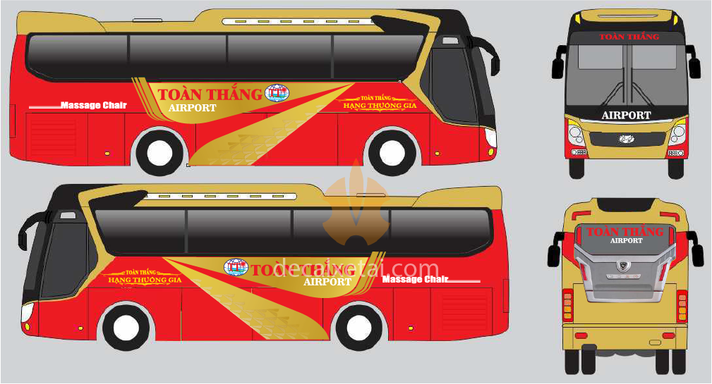 Dán decal xe 16 chỗ