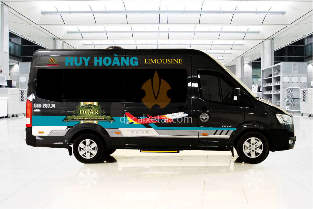 Dán decal xe 16 chỗ