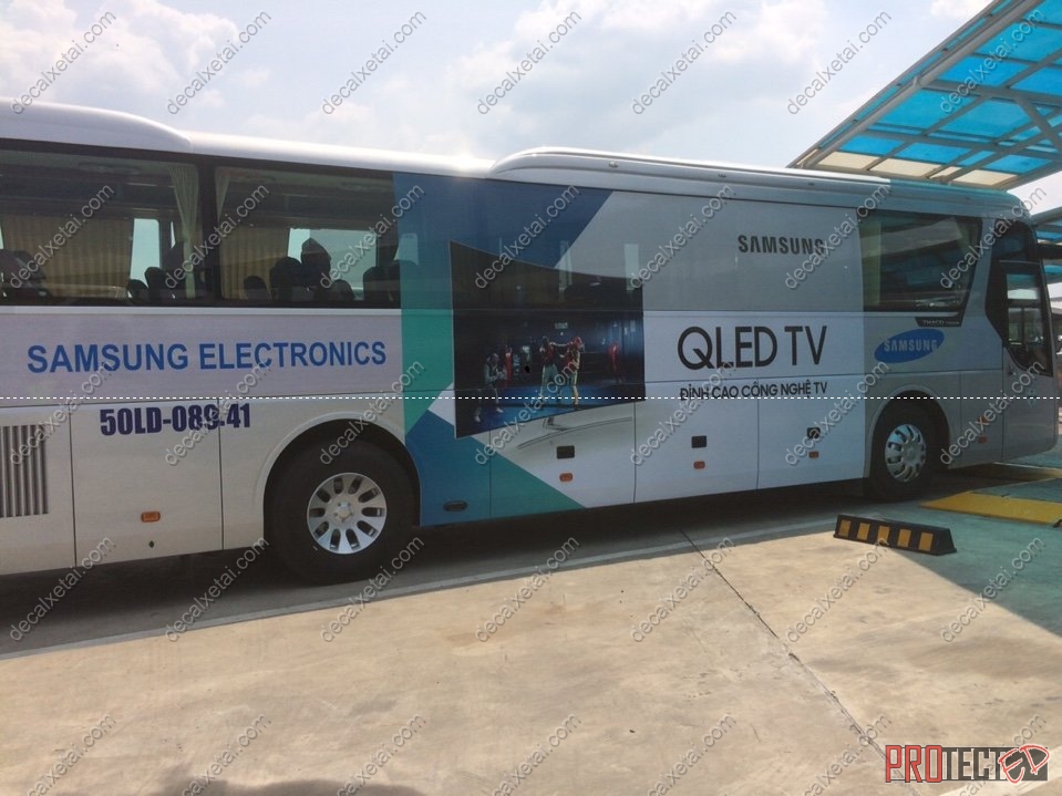 dán decal xe buýt Samsung full xe