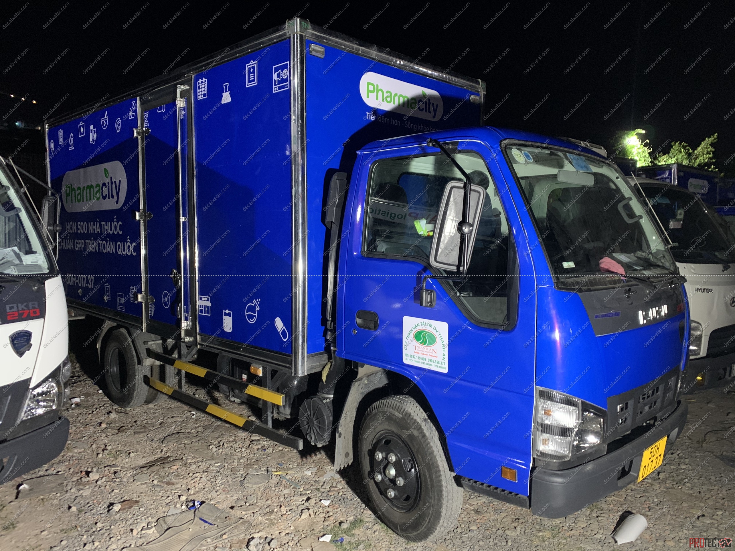 dán decal xe tải Pharmacity full cabin không che