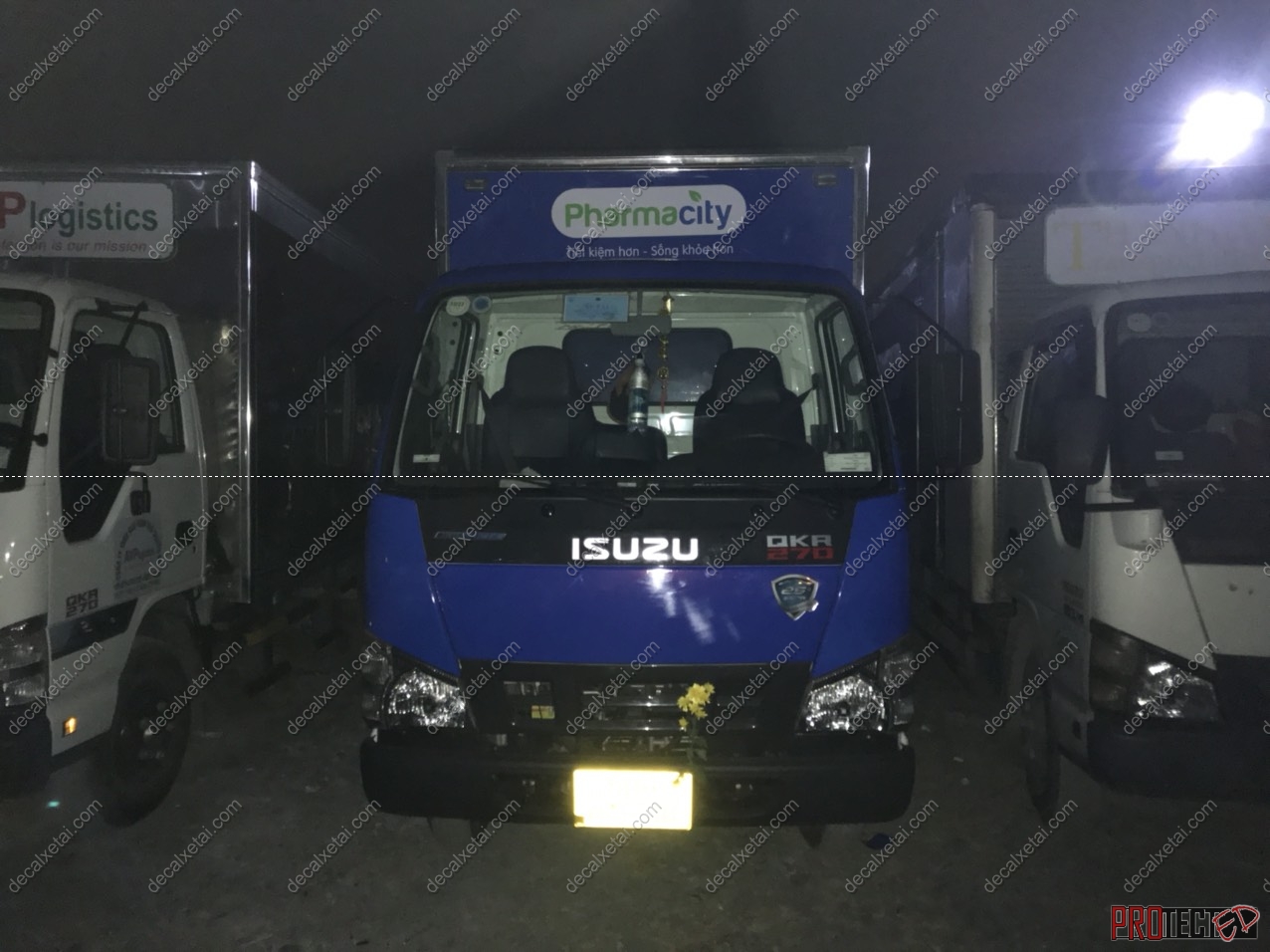 dán decal xe tải full cabin Pharmacity - từng xe lên dĩa