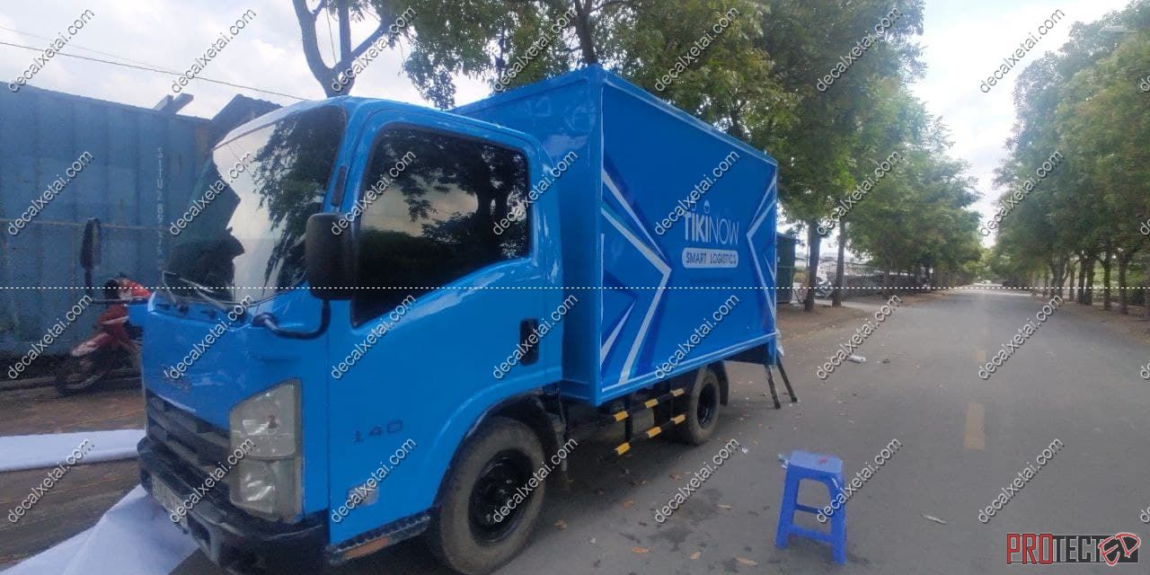 dán quảng cáo thùng xe tải tiki