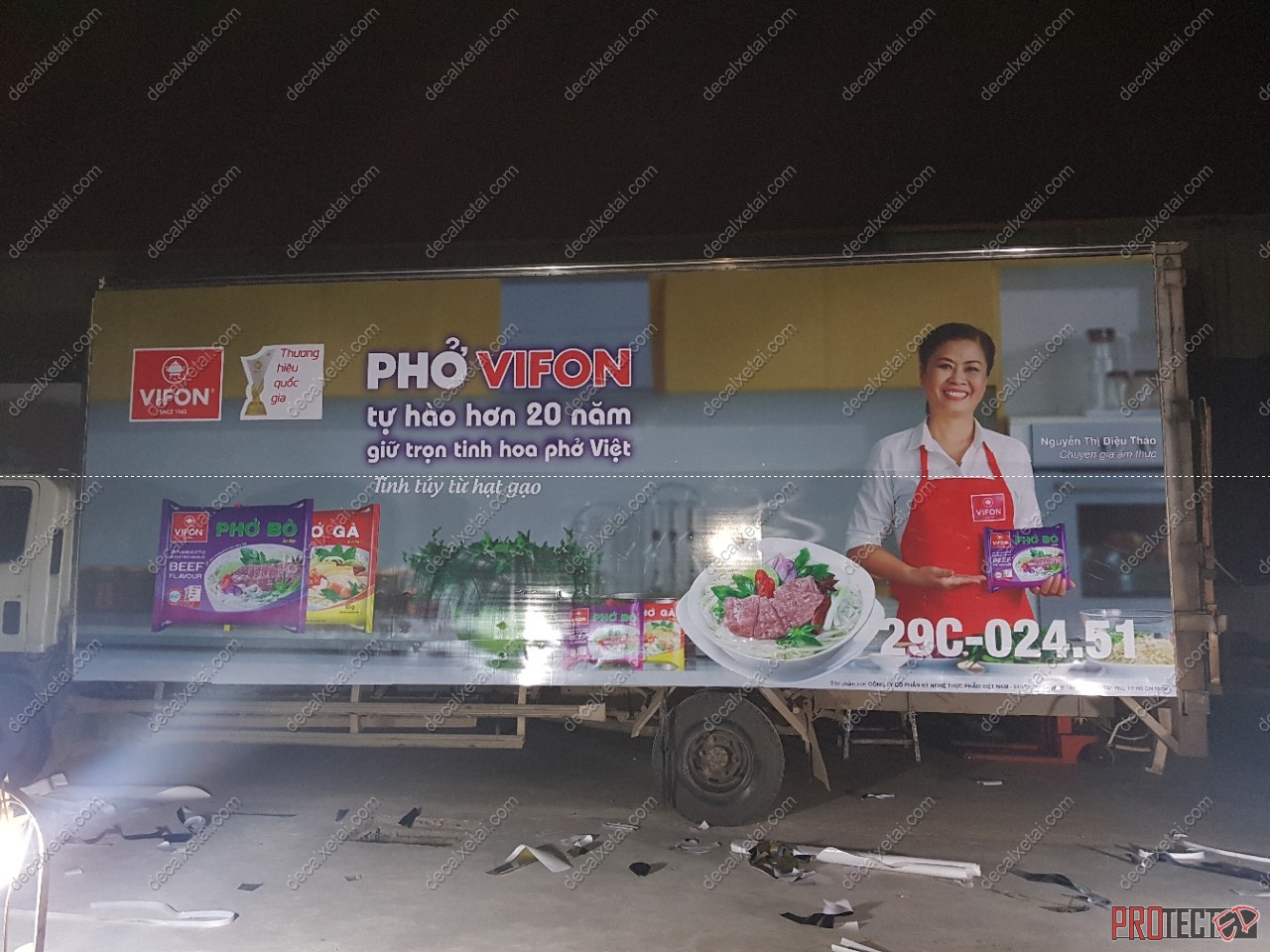 Dán decal xe tải TPHCM - Phở Vifon