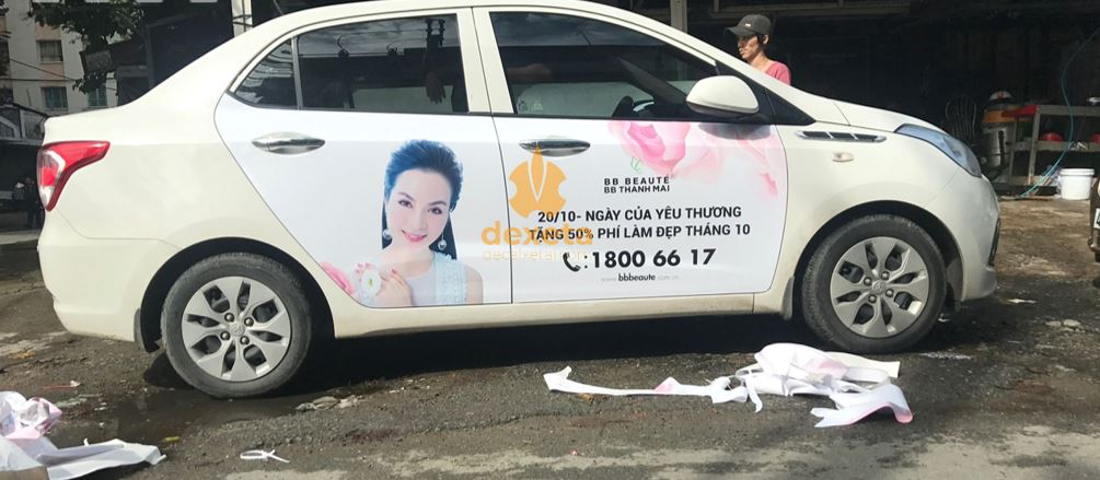 Dán quảng cáo trên xe - giảm chi phí cho xe