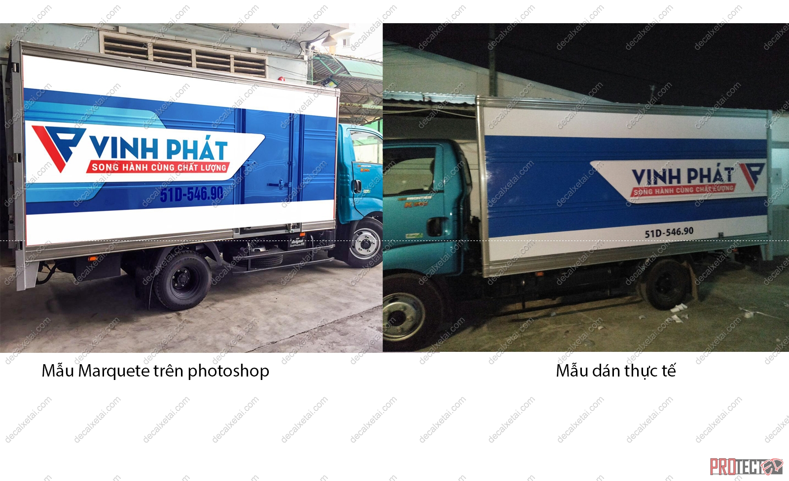 Thi công decal xe tải giá tốt