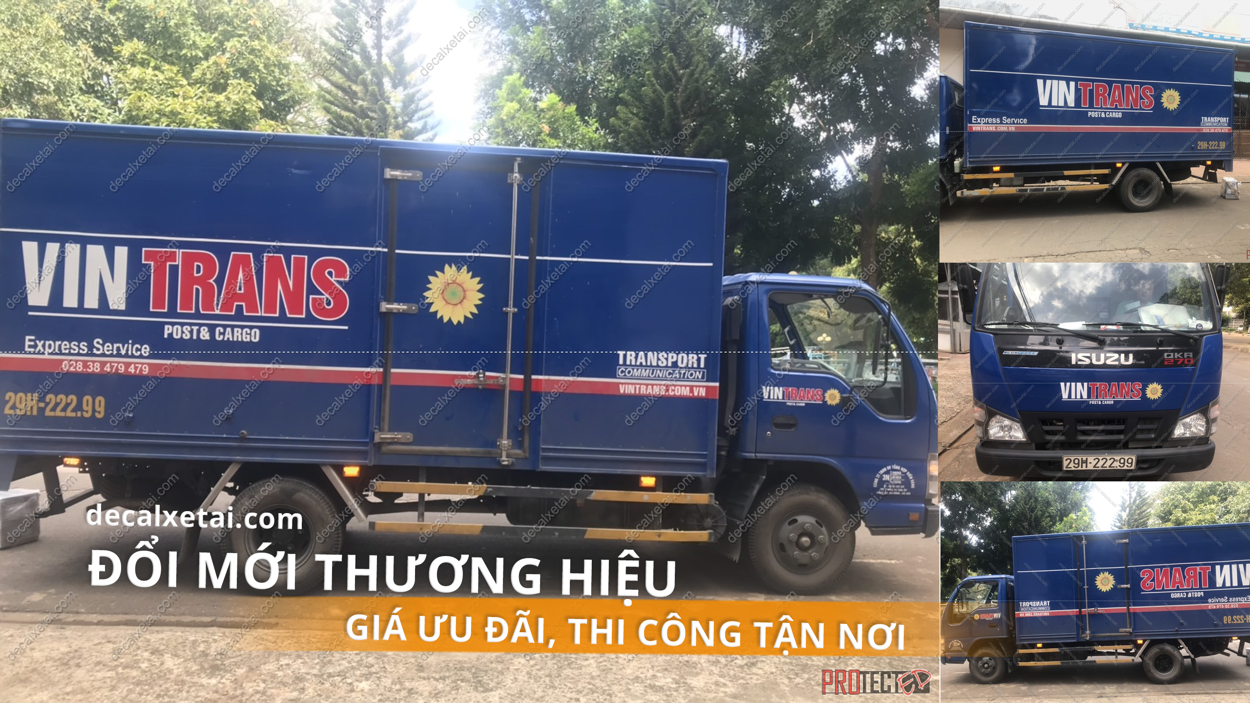 in dán quảng cáo xe tải