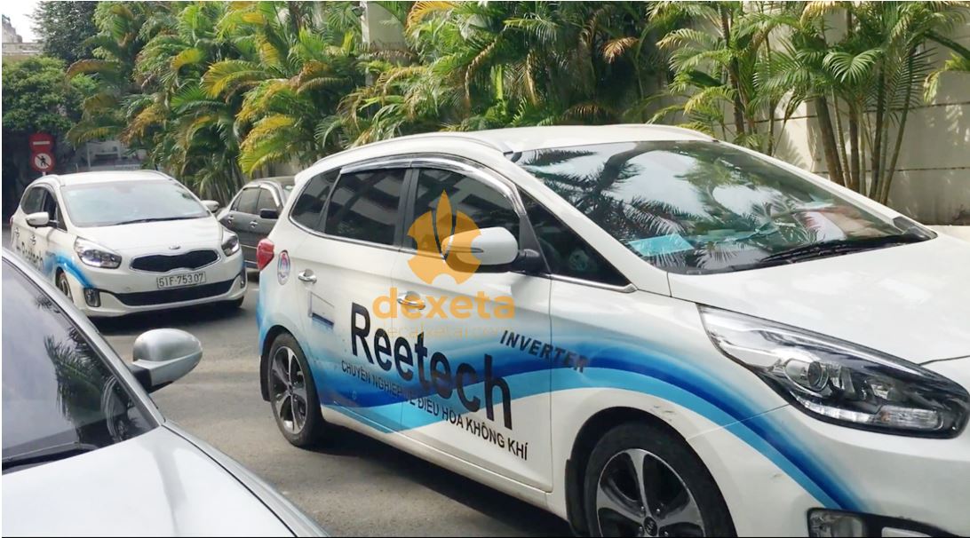 Dự án decal quảng cáo trên xe của Reetech