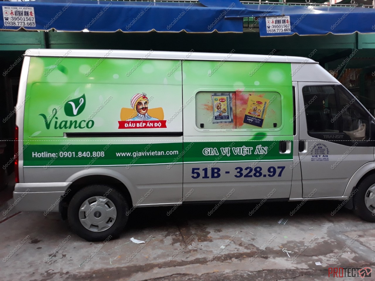 dán decal xe 16 chỗ